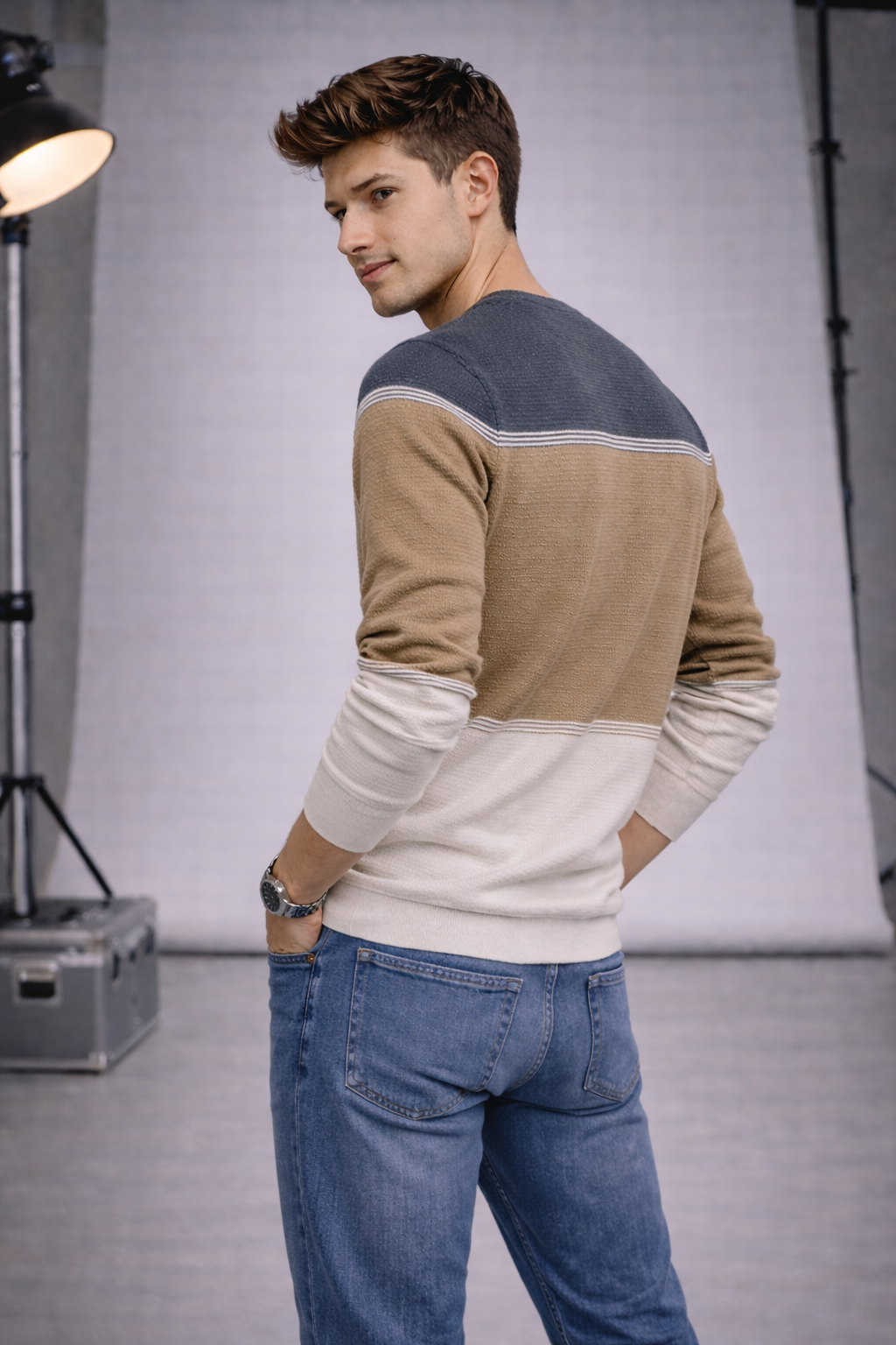 Auto Striper Cores Knitted Light Cream