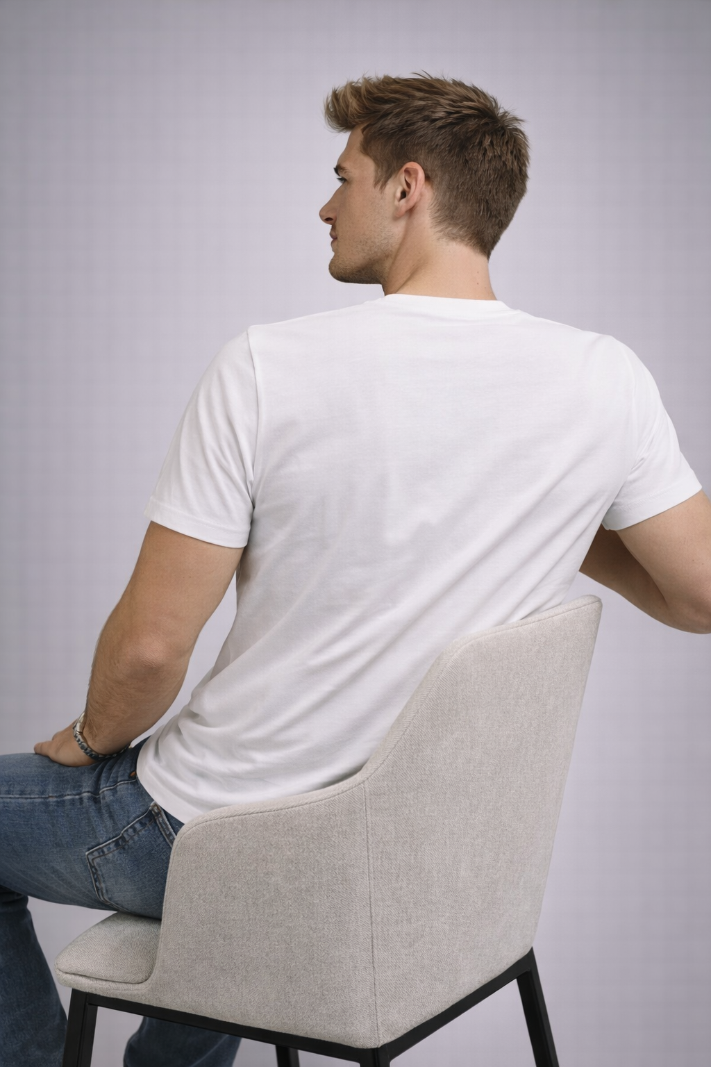 Round Neck White T-shirts Ohh Stree Friendship Karogi