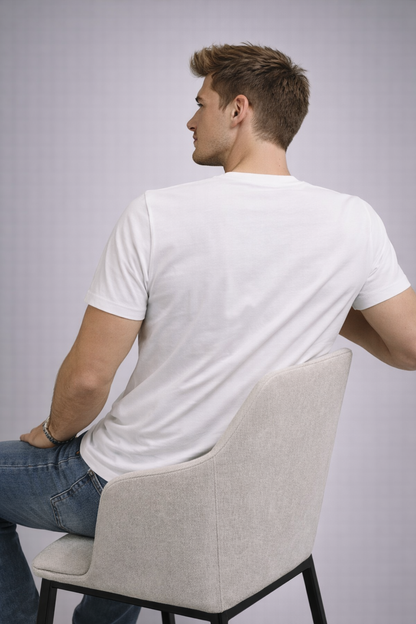 Round Neck White T-shirts Ohh Stree Friendship Karogi