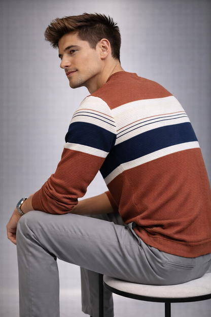 Auto Striper Cores Knitted  Brown