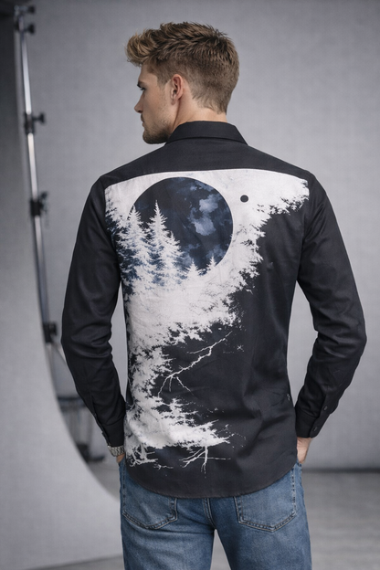 Modern Black & White Graphic Shirt