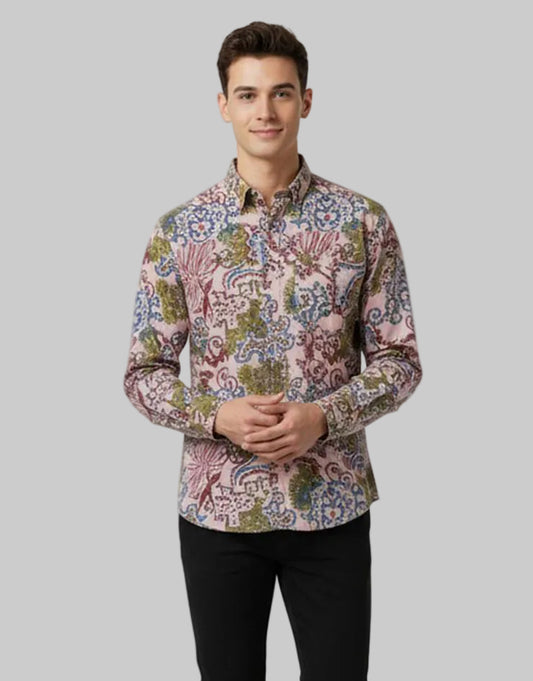 Geometric Shapes Floral Shirt