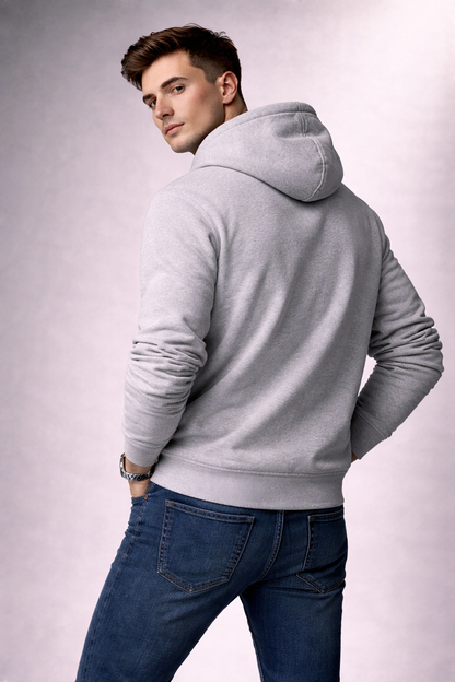 Plain Light Grey Hoodies