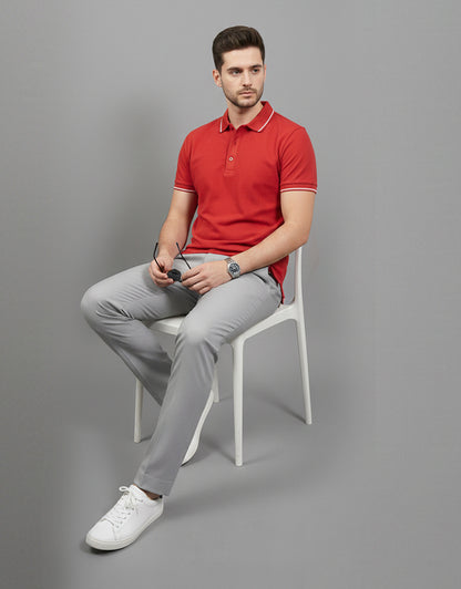 Red Polo T-shirt (Cooltex Tipping)
