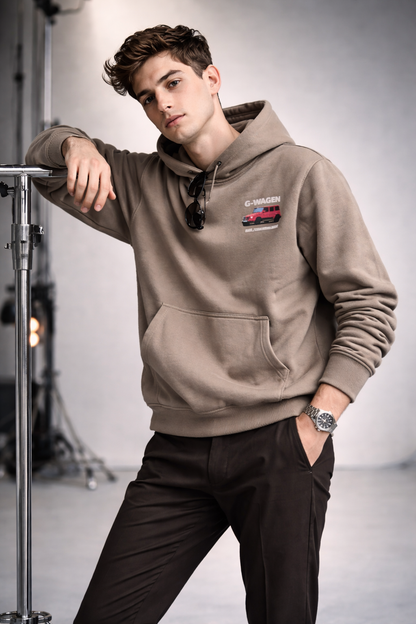 Men’s Urban Graphic Hoodie – Olive Green