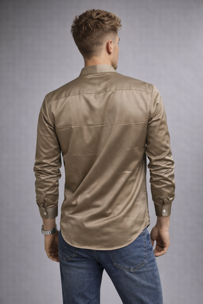 The Modernist Band Collar Shirt.