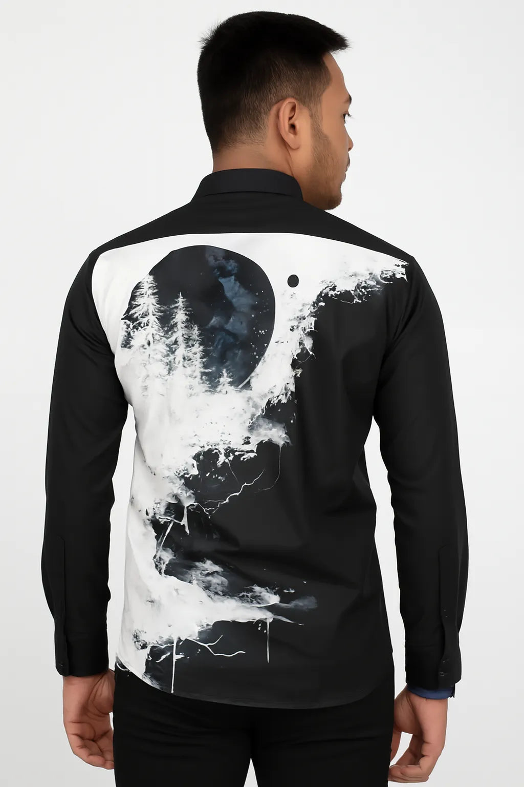 Modern Black & White Graphic Shirt