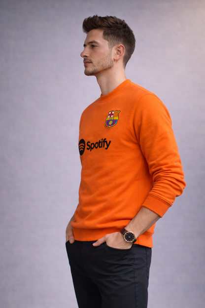Men’s Premium Orange Crewneck Sweatshirt