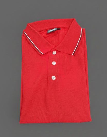 Red Polo T-shirt (Cooltex Tipping)