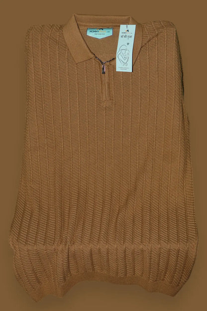 Zip Polo T -Shirt