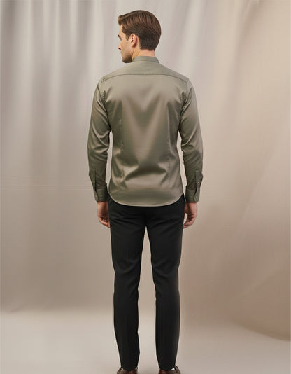 The Modernist Band Collar Shirt.