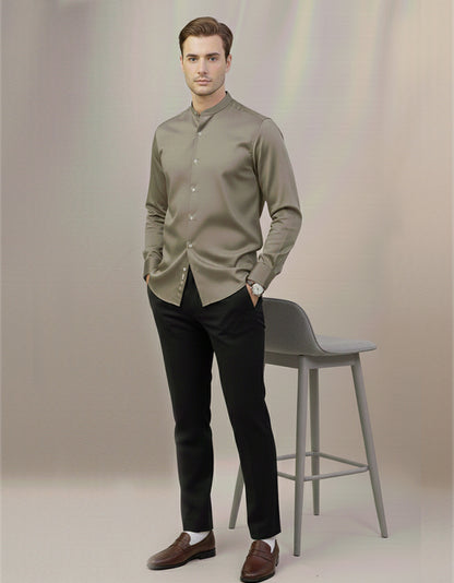 The Modernist Band Collar Shirt.