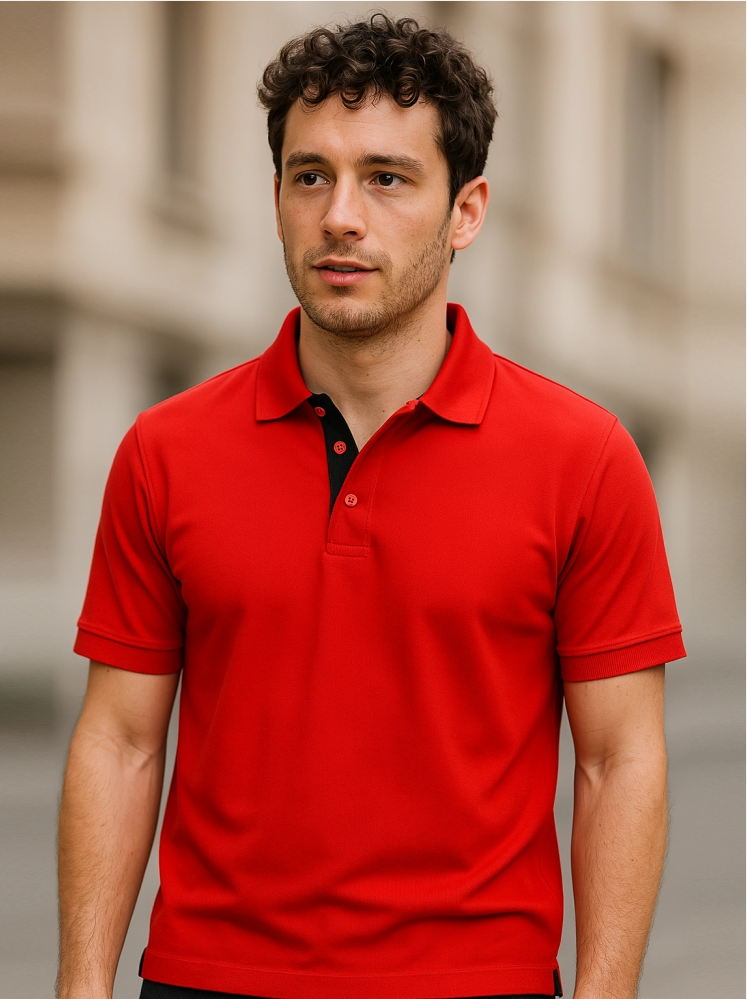 Red Polo T-shirt (Higho2 Premium T-shirts)