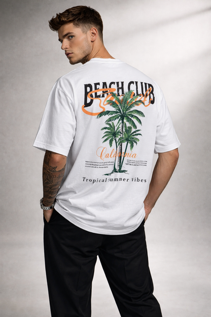 Beach Club Graphic Oversized T-Shirt