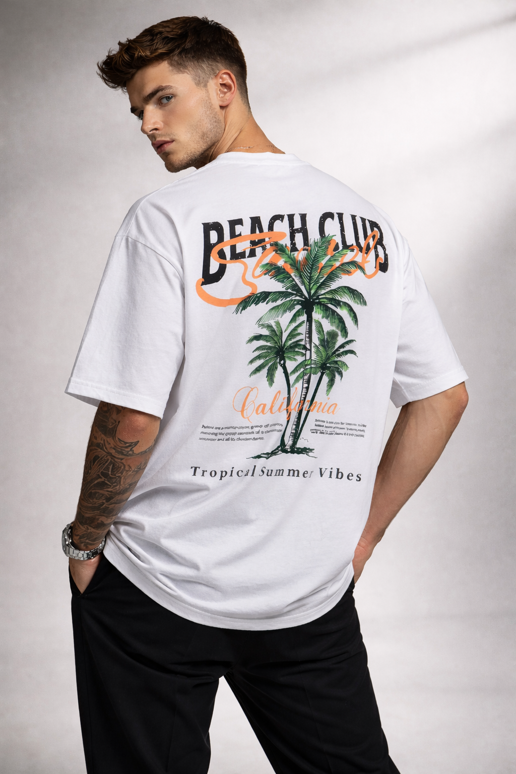 Beach Club Graphic Oversized T-Shirt