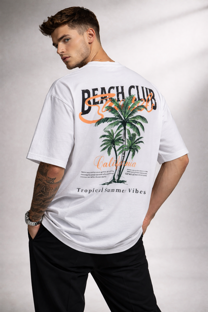 Beach Club Graphic Oversized T-Shirt
