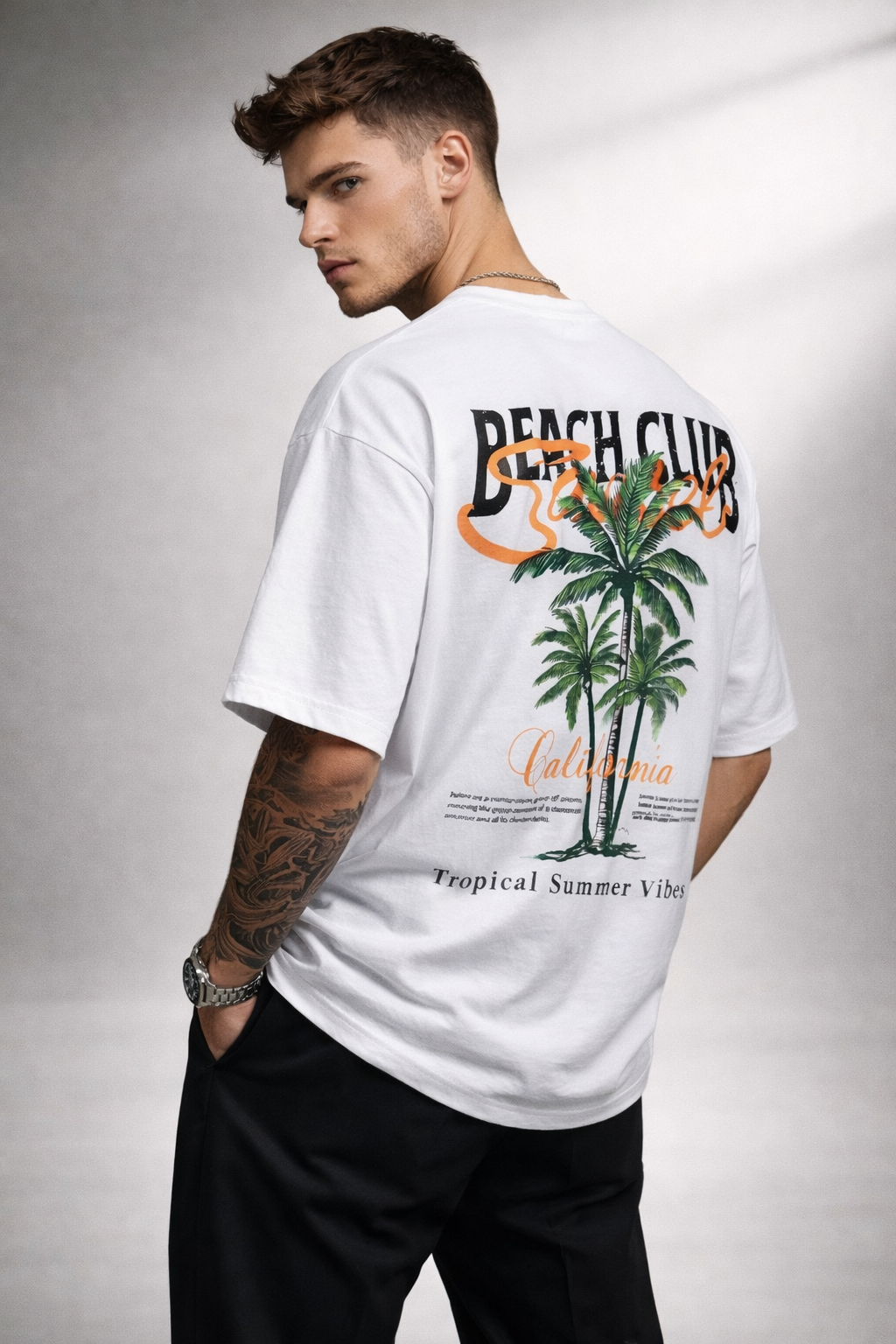 Beach Club Graphic Oversized T-Shirt