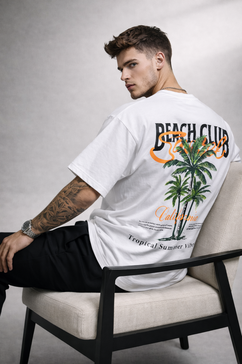 Beach Club Graphic Oversized T-Shirt