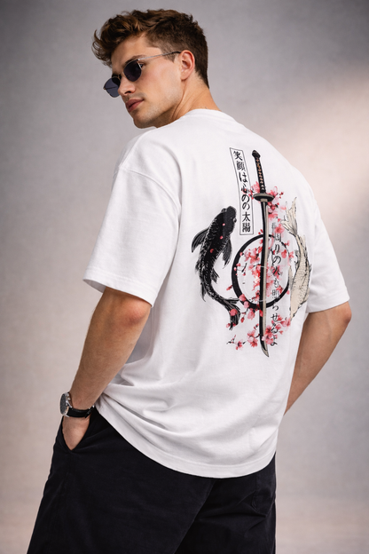 Koi & Samurai Art Back Print