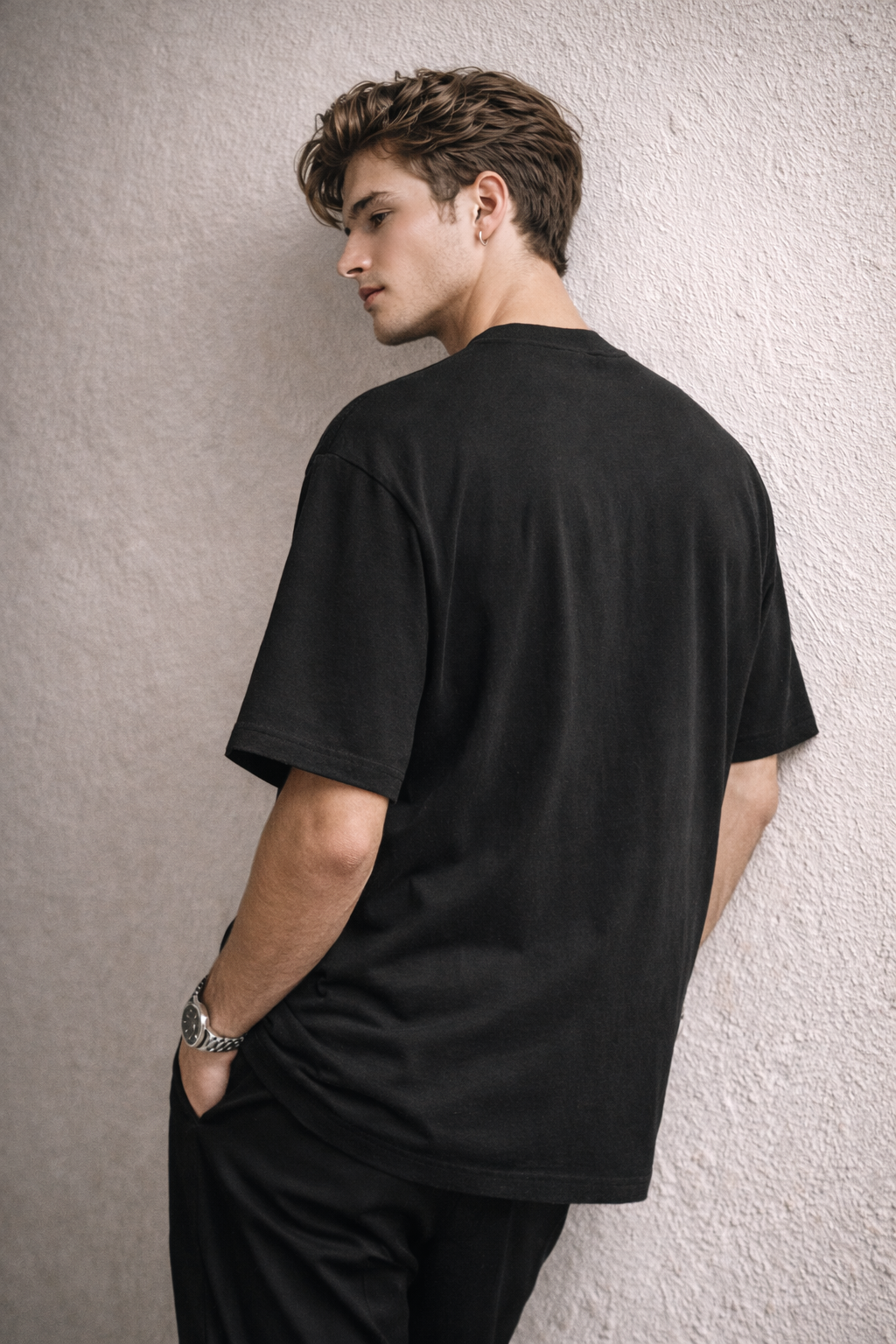 Peace Dove Oversized Black T-Shirt
