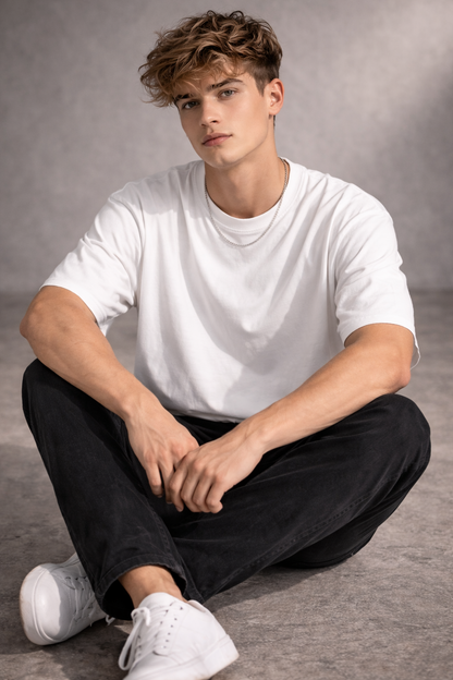 More Espresso Oversized White T-Shirt