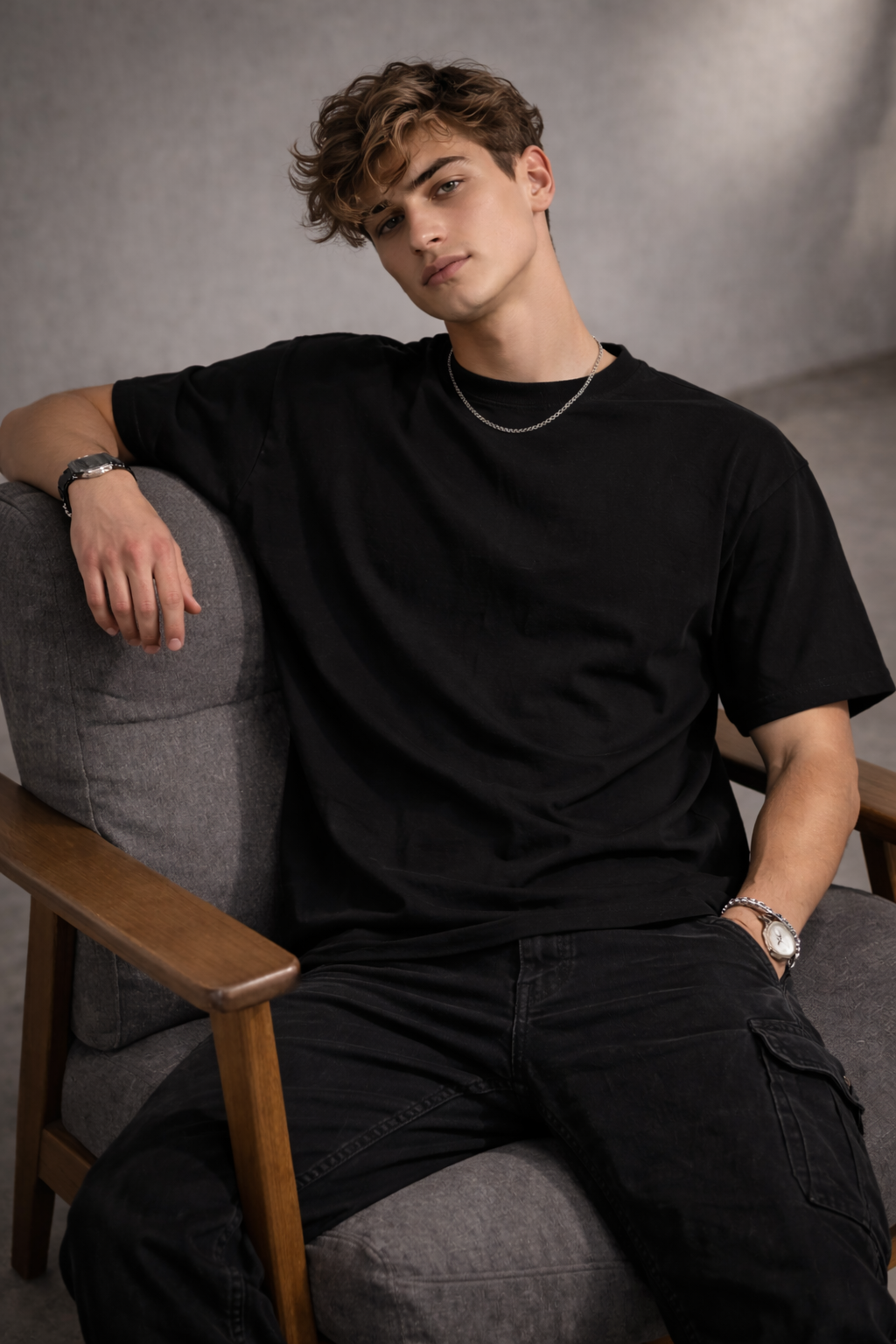 More Espresso Oversized Black T-Shirt