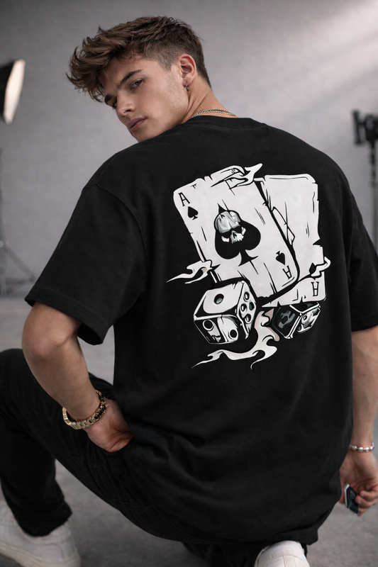Ace of Spades Graphic Oversized T-Shirt