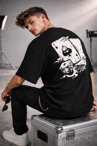 Ace of Spades Graphic Oversized T-Shirt