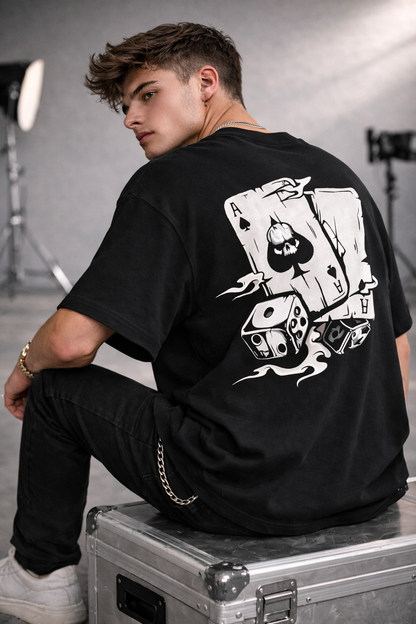 Ace of Spades Graphic Oversized T-Shirt
