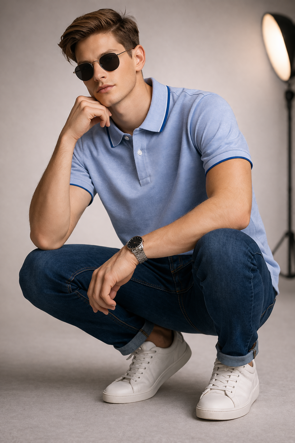 Premium Sky Blue Polo T-Shirt