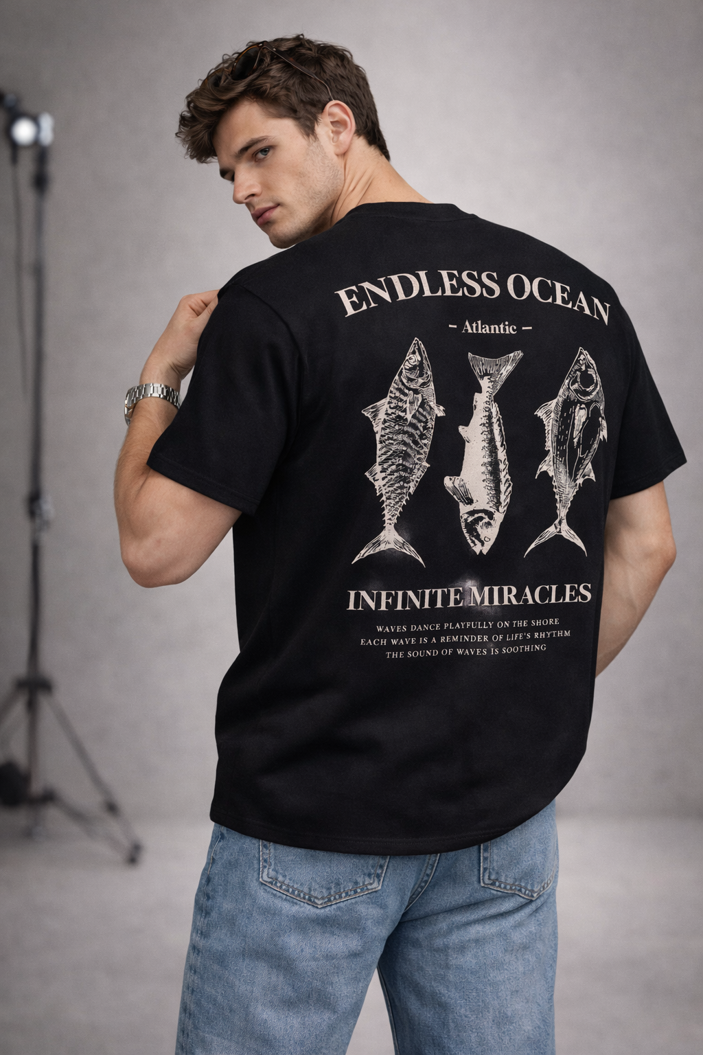 Endless Ocean Oversized Graphic T-Shirt