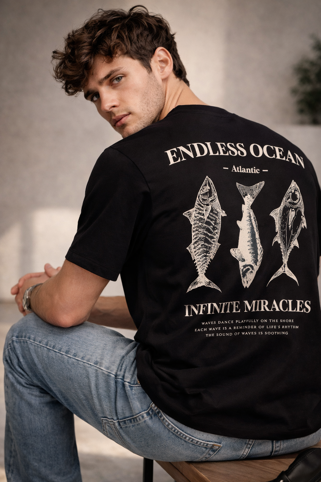 Endless Ocean Oversized Graphic T-Shirt