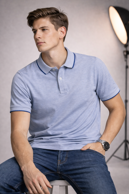 Premium Sky Blue Polo T-Shirt