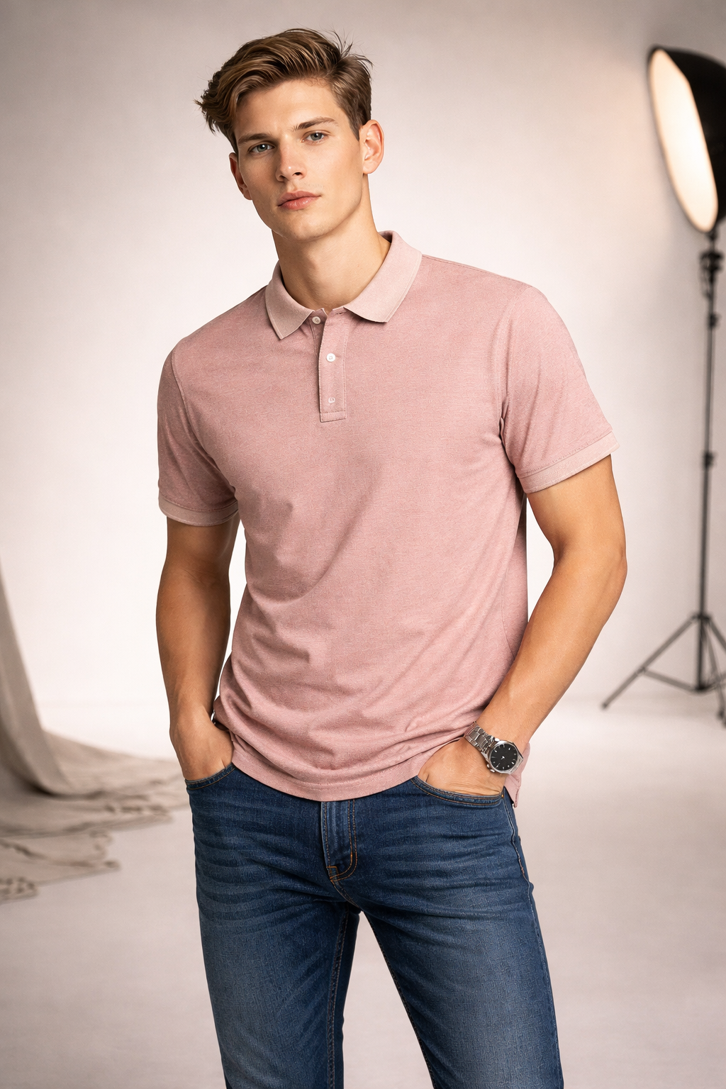 Premium Polo Pink T-Shirt
