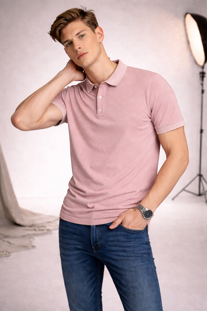 Premium Polo Pink T-Shirt