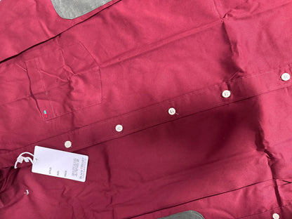 Premium Oxford Elbow Patch Shirt â€“ Maroon