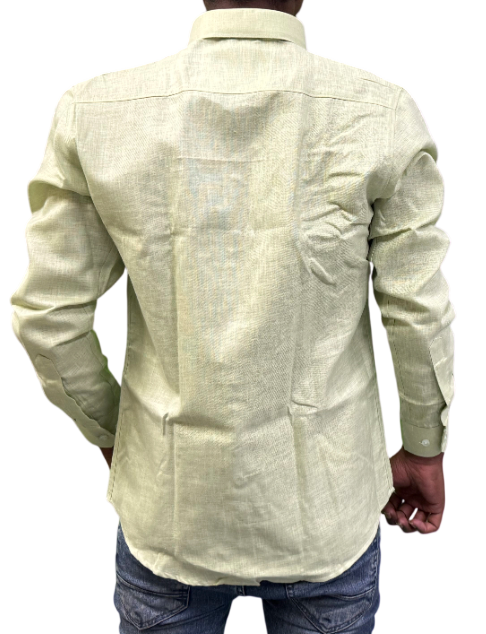 Premium Linen Shirt â€“ Soft Pastel Green