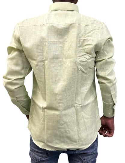 Premium Linen Shirt â€“ Soft Pastel Green