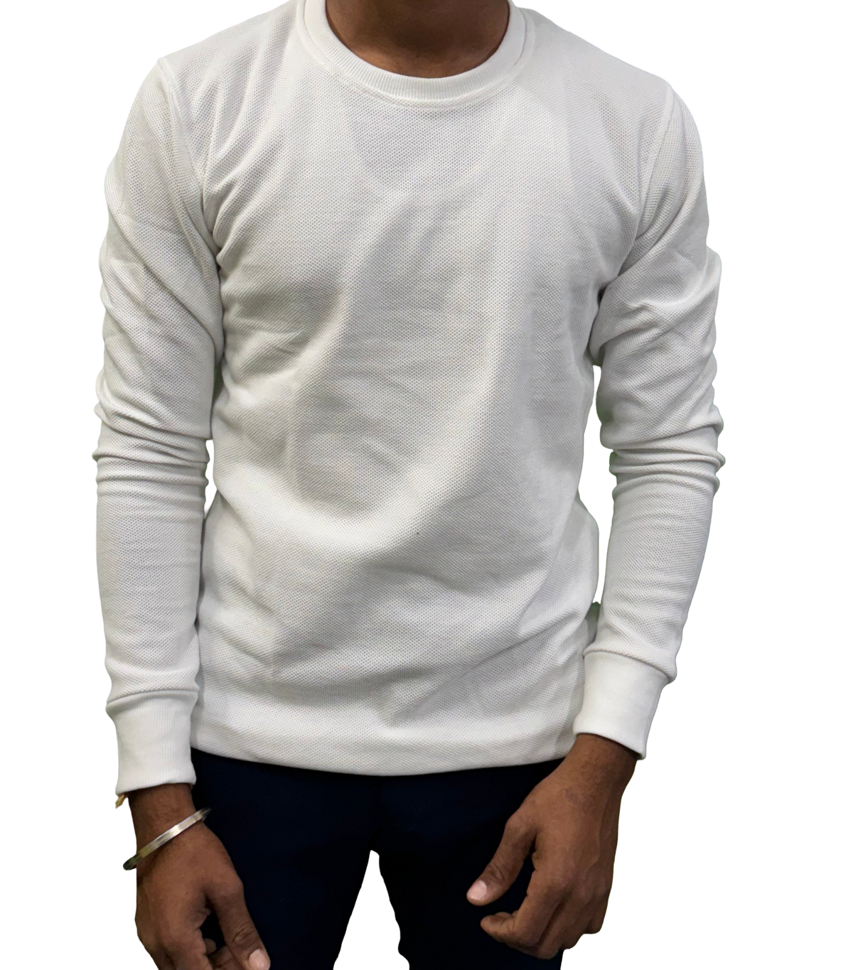 Premium Cotton Popcorn Lycra Full Sleeve T-Shirt