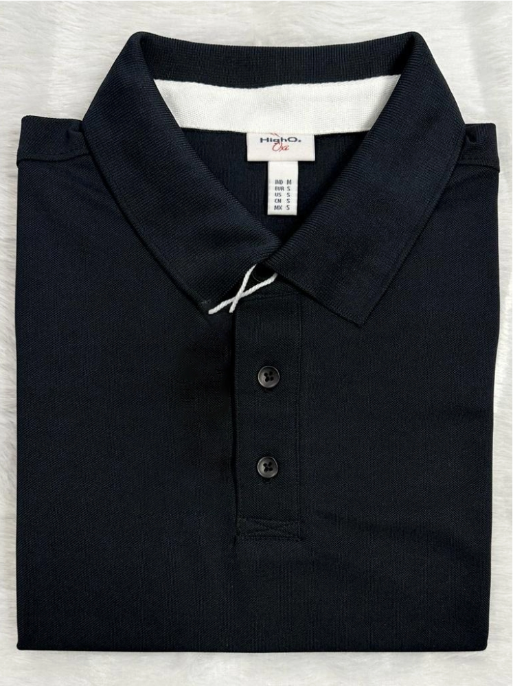 Black Polo T-shirts (Higho2 Premium T-shirts)