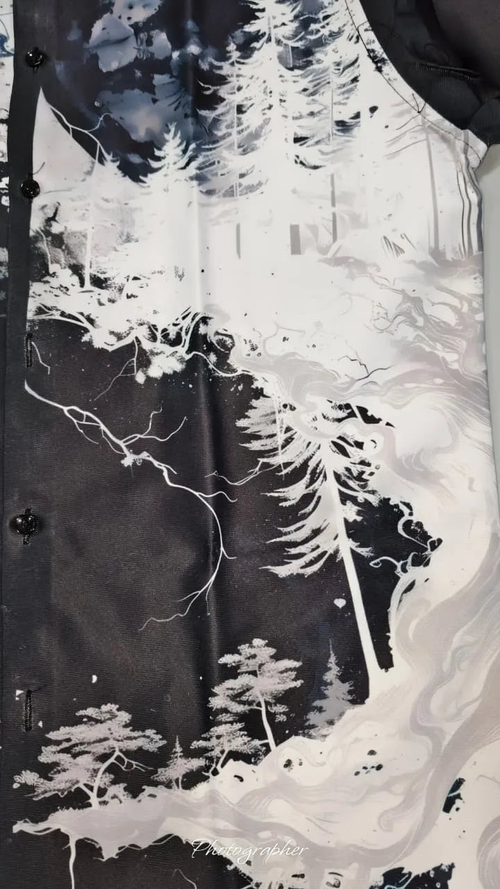 Modern Black & White Graphic Shirt