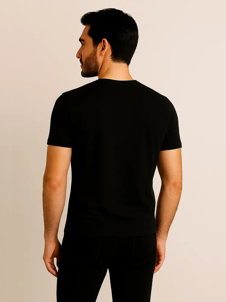 Plain Round Neck Black