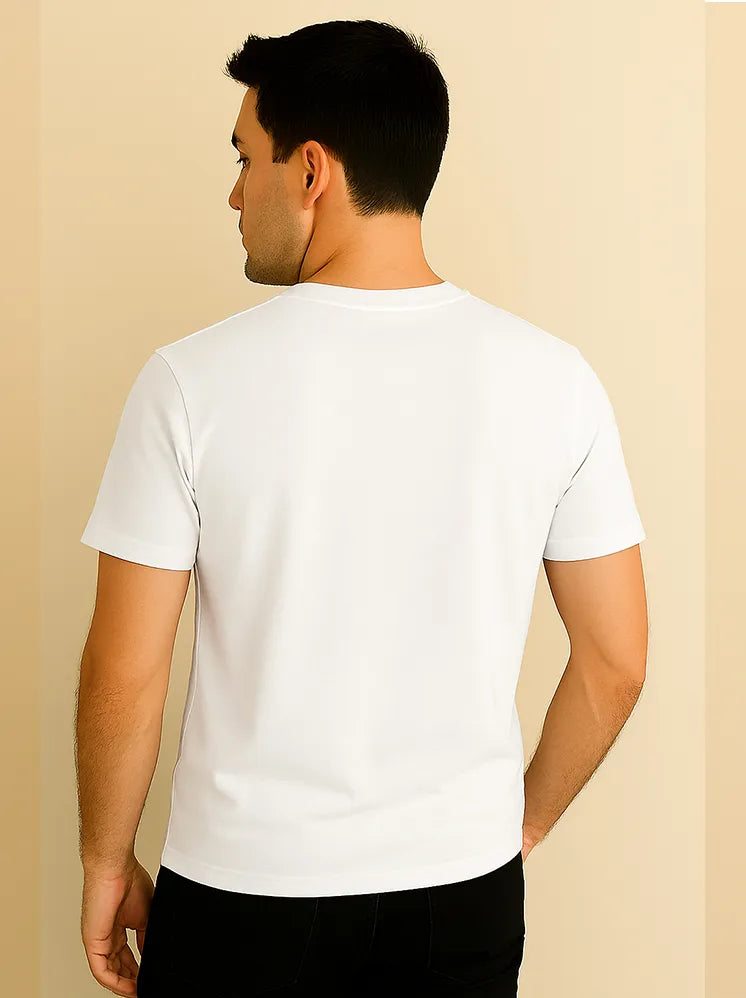Papa Sketch Round Neck T-shirts
