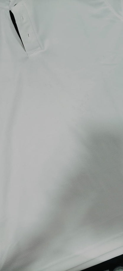 White Polo with Contrast Placket