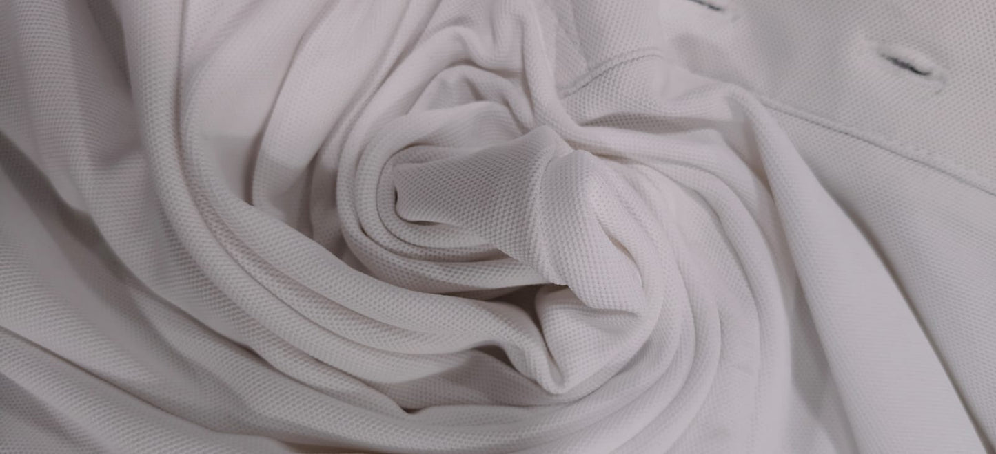 White Polo with Contrast Placket