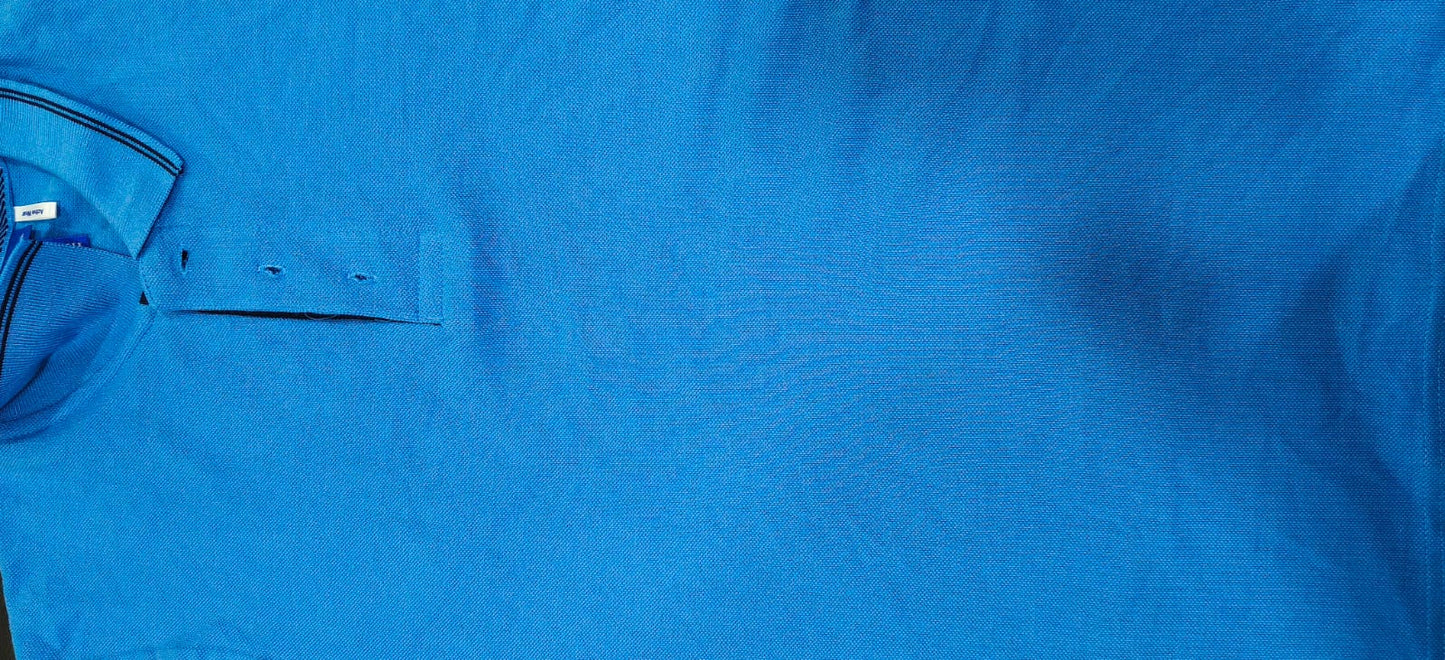 Tipped Polo – Azure Blue