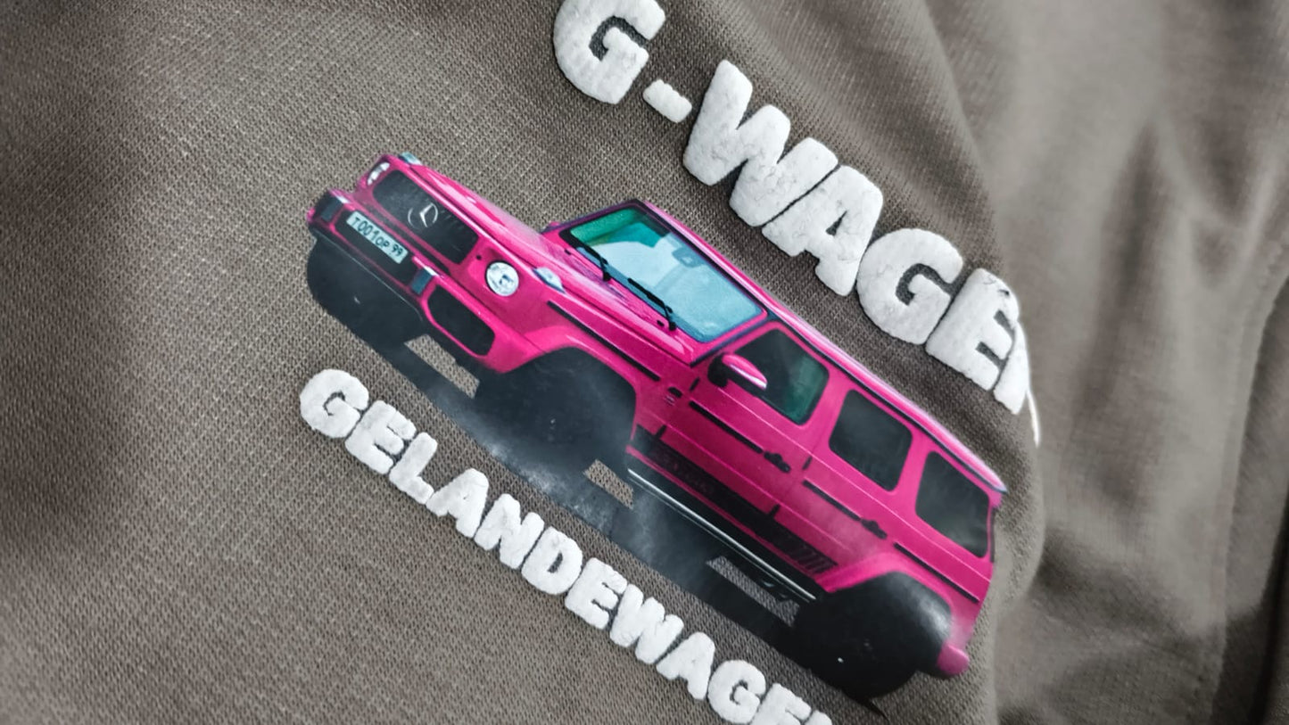 Men’s Urban Graphic Hoodie – Olive Green