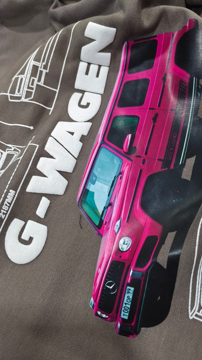 Men’s Urban Graphic Hoodie – Olive Green