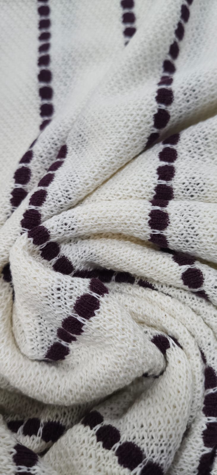 Men’s Premium Maroon Striped Textured Knit T-Shirt