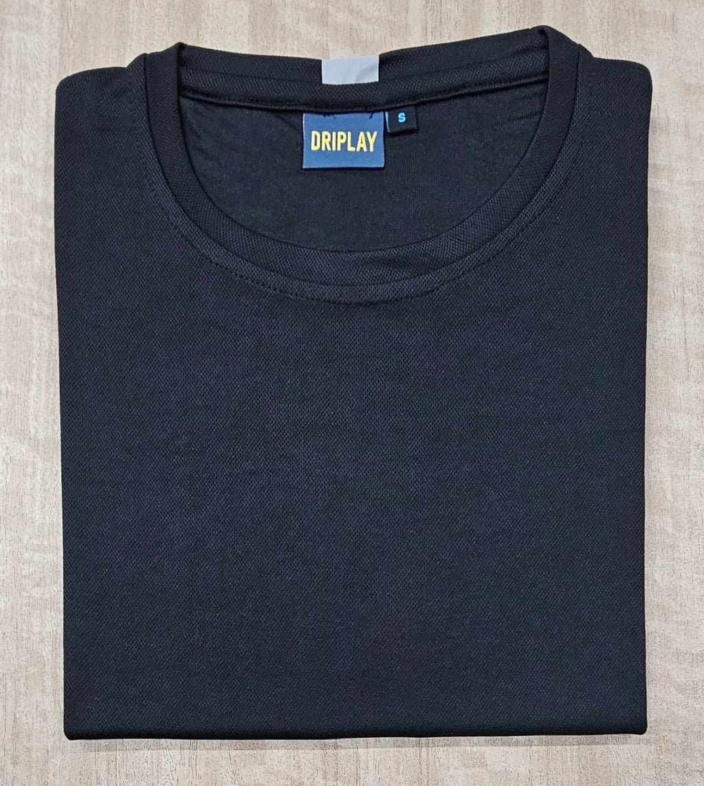 Polyester Black Plain T Shirts For Men